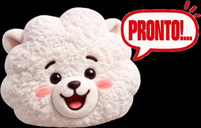 RJ asomándose con un bocadillo que dice «¡Pronto!».